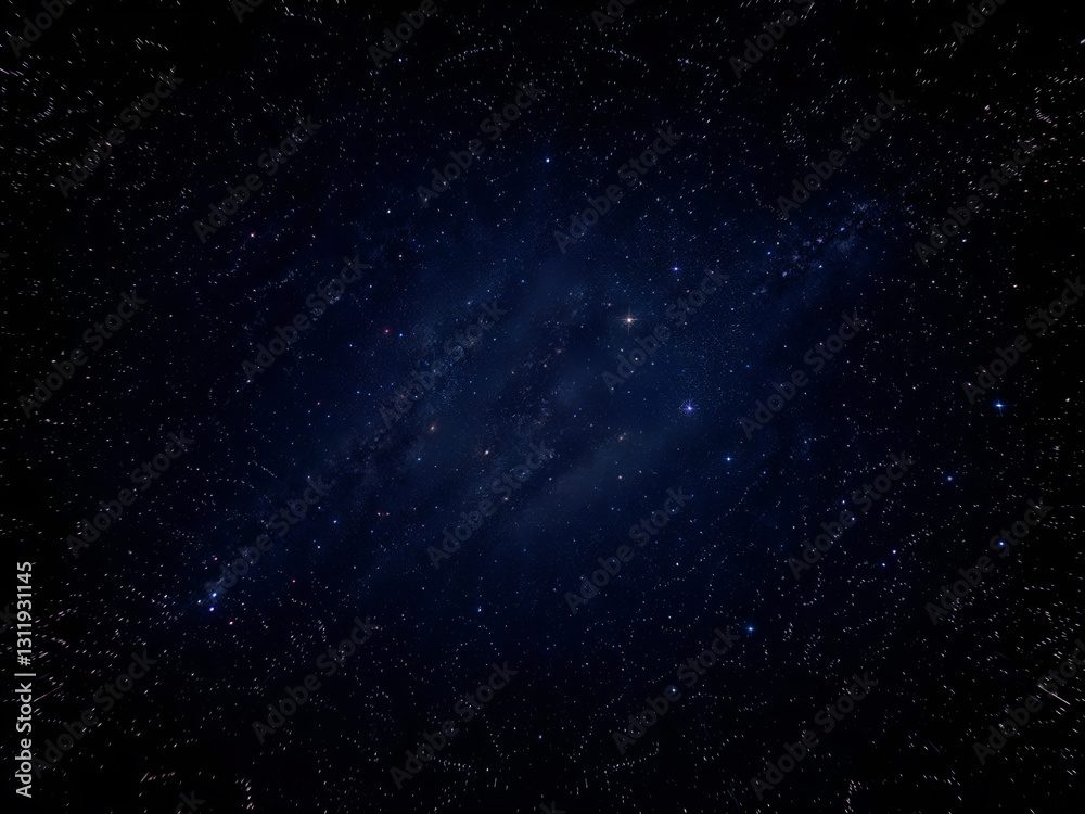 Obraz premium Majestic view of the Milky Way galaxy, showing a vast expanse of stars and cosmic dust. Generative AI