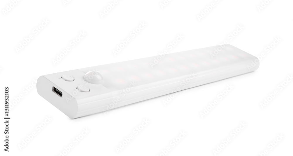 One modern LED lamp isolated on white One modern LED lamp isolated on white