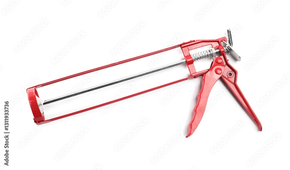 One glue gun isolated on white, top view One glue gun isolated on white, top view