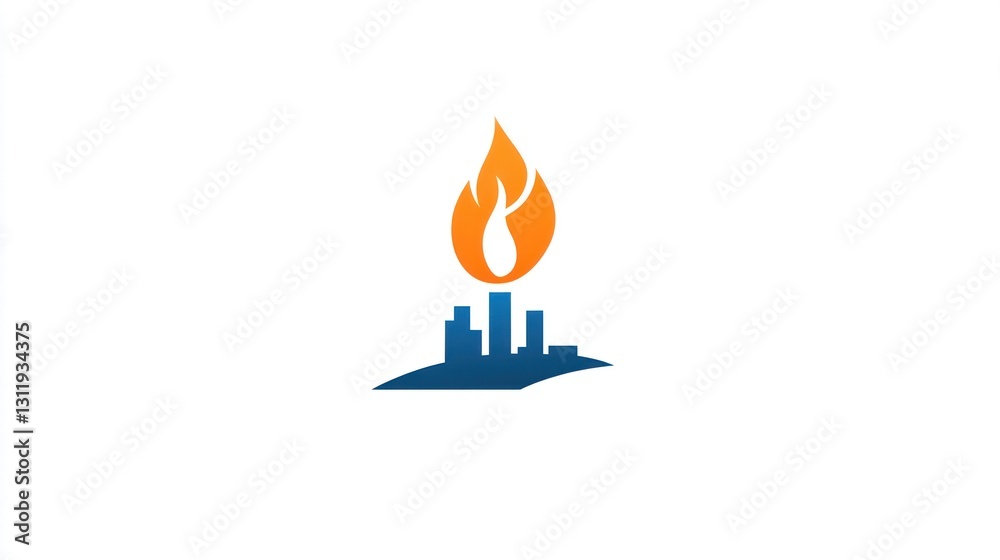 Abstract logo city burning. Possible use Corporate identity Abstract logo city burning. Possible use Corporate identity