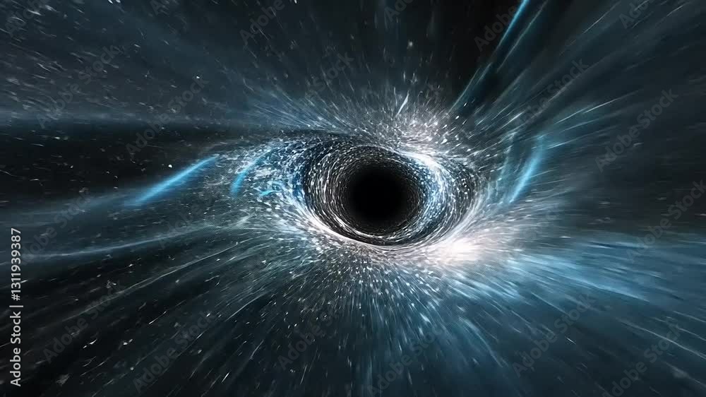 A deep cosmos design featuring a bright spiral galaxy amidst dark star-filled space