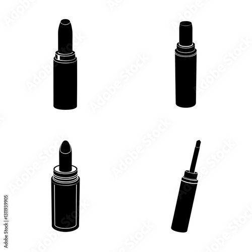 Cream Concealer Silhouette Vector Illustration