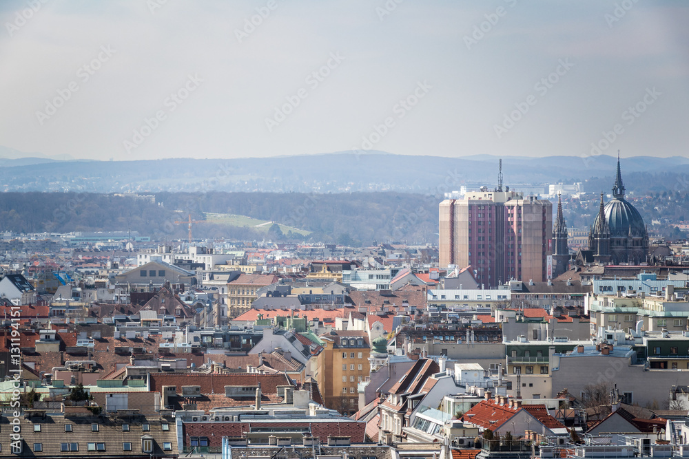 Obraz premium Vienna Cityscape – A Stunning View of Austria’s Historic and Modern Charm