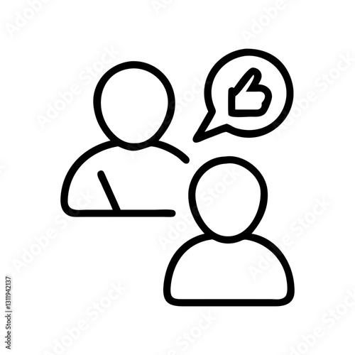 respondent icon, respondent line art - simple line art of respondent, perfect for respondent logos and icons
