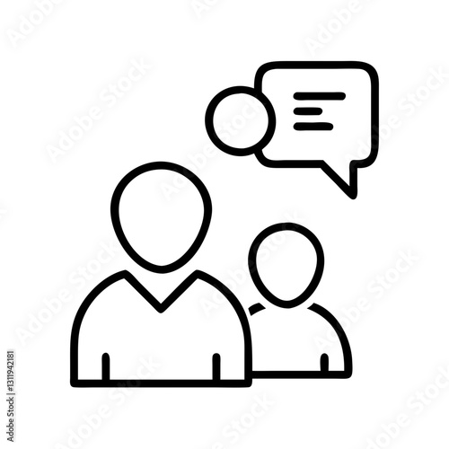 respondent icon, respondent line art - simple line art of respondent, perfect for respondent logos and icons