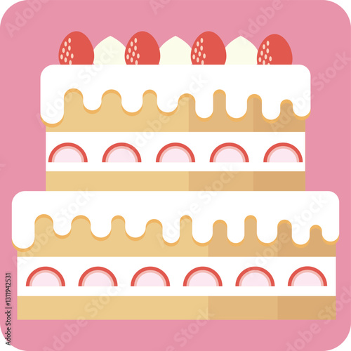 ホールケーキのイラスト
