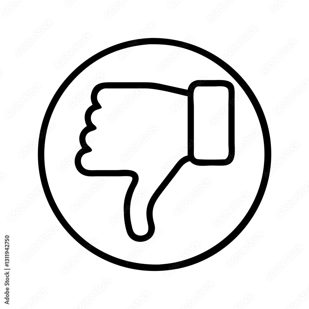 thumbs down icon, thumbs down line art - simple line art of thumbs down, perfect for thumbs down logos and icons thumbs down icon, thumbs down line art - simple line art of thumbs down, perfect for thumbs down logos and icons