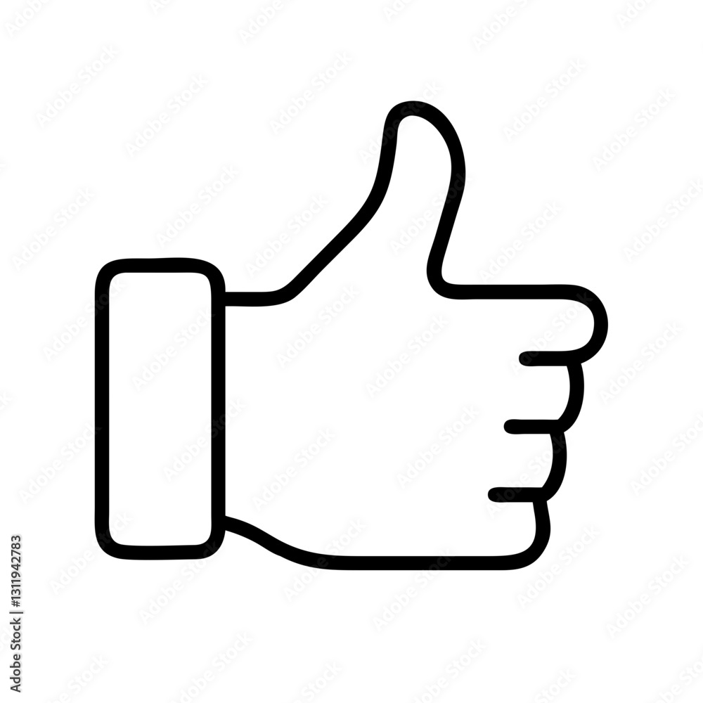 thumbs up icon, thumbs up line art - simple line art of thumbs up, perfect for thumbs up logos and icons thumbs up icon, thumbs up line art - simple line art of thumbs up, perfect for thumbs up logos and icons