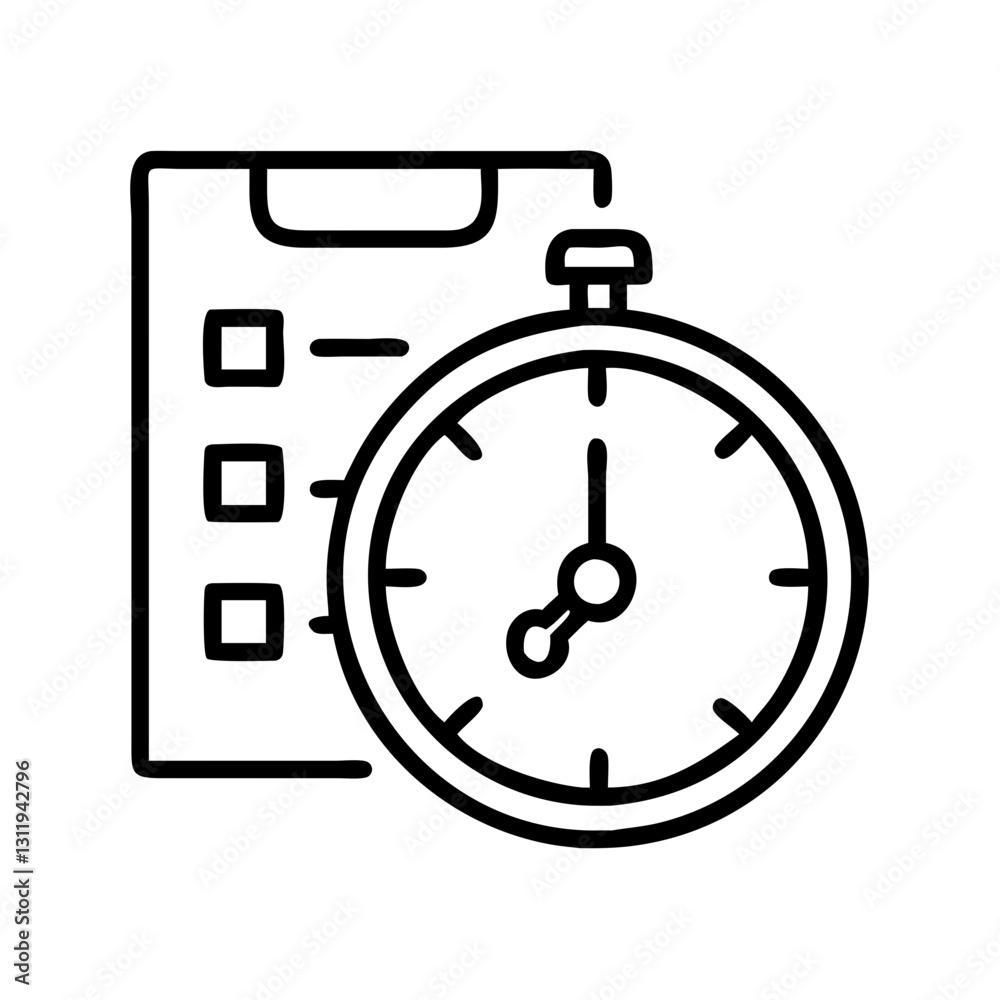 timer survey time icon, timer survey time line art - simple line art of timer survey time, perfect for timer survey time logos and icons timer survey time icon, timer survey time line art - simple line art of timer survey time, perfect for timer survey time logos and icons