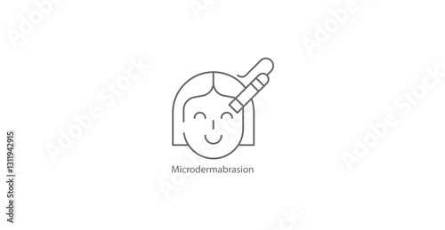 Microdermabrasion Skin Exfoliation Treatment Vector Illustration