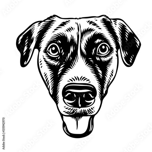 portrait of a black dog