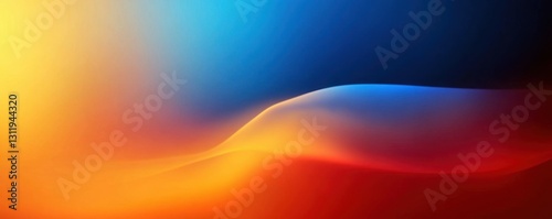 Smooth blue- orange and red gradient background with a blur effect.