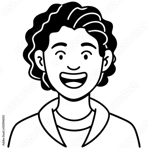 Happy person smiling in a casual setting