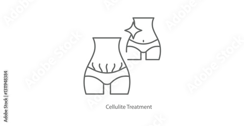 Cellulite Treatment Body Care Vector Illustration