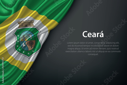 Ceara state flag on dark background