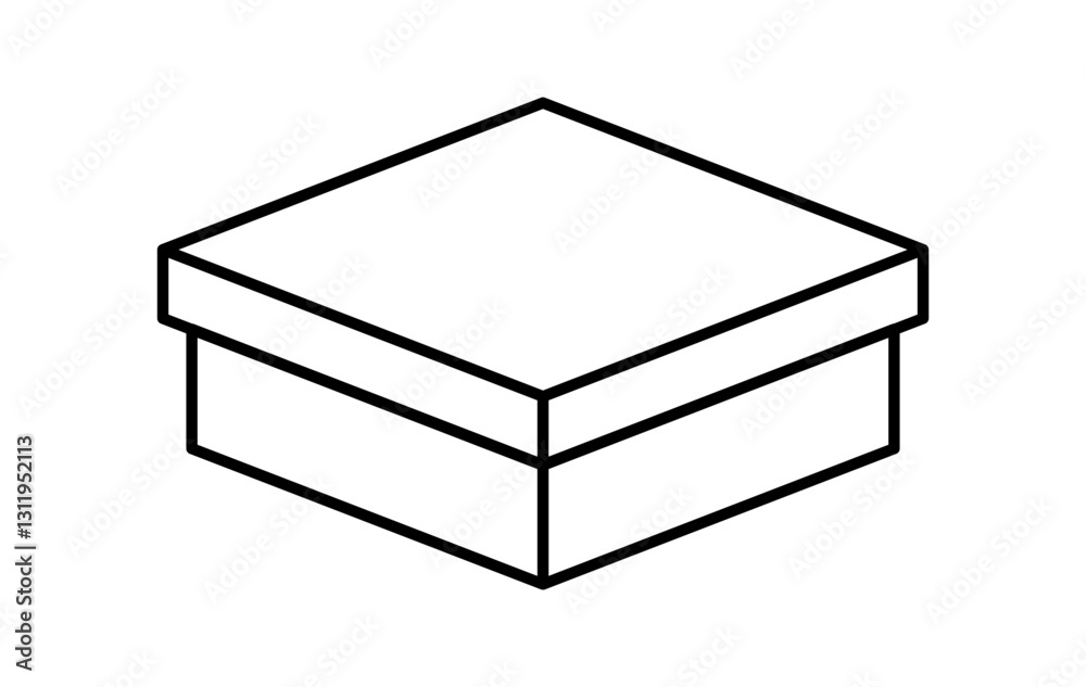 postal parcel box outline, carton shipping box line, brown corrugated box, cardboard postage box for transportation postal parcel box outline, carton shipping box line, brown corrugated box, cardboard postage box for transportation