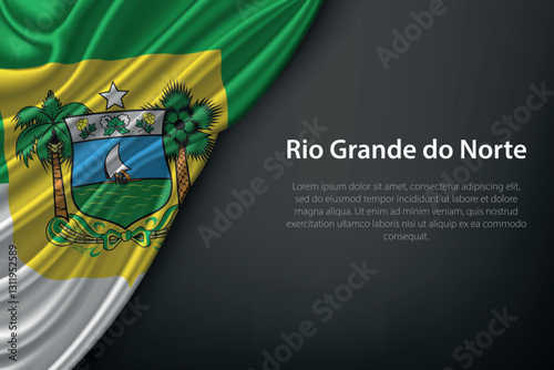 Rio Grande do Norte state flag on dark background