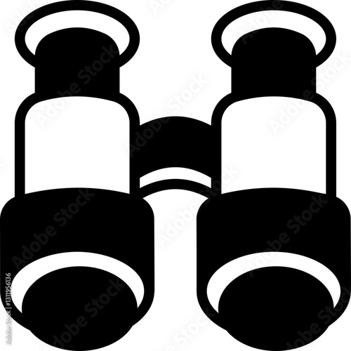 Binoculars glyph icon