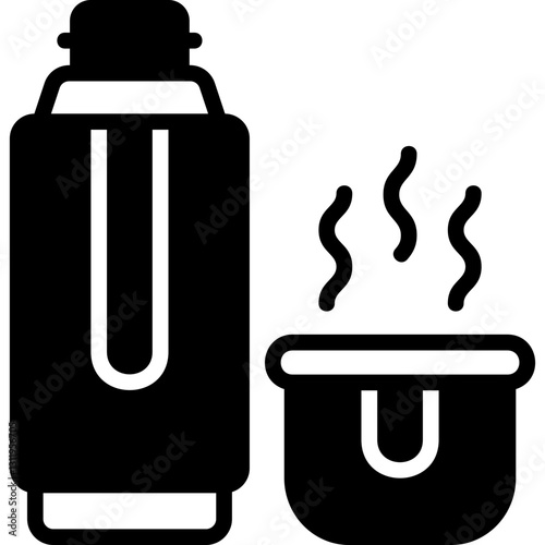 Thermo Flask glyph icon