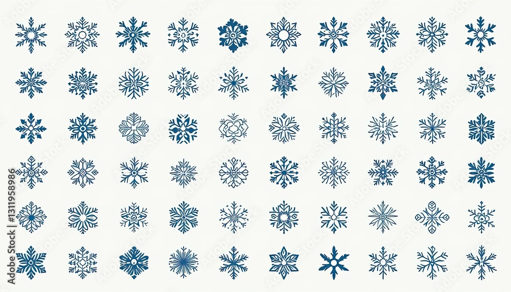Winter wonderland snowflake patterns digital art festive season calm environment aesthetic view Winter wonderland snowflake patterns digital art festive season calm environment aesthetic view