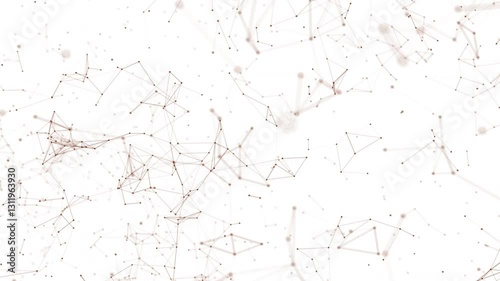 Internet of things connection science effect. Digital network plexus blockchain technology connecting dot network web abstract on white background.