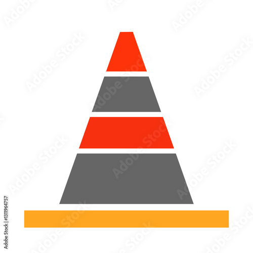 traffic cone colour icon