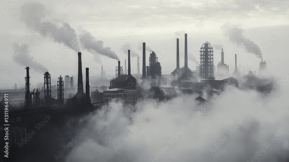 Industrial Complex with Smokestack Emissions Industrial Complex with Smokestack Emissions