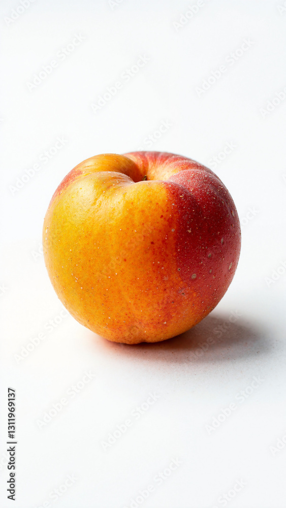Vibrant Ripe Apricot on White Background - Perfect for Food Blogs, Recipe Websites, and Health Magazines Vibrant Ripe Apricot on White Background - Perfect for Food Blogs, Recipe Websites, and Health Magazines