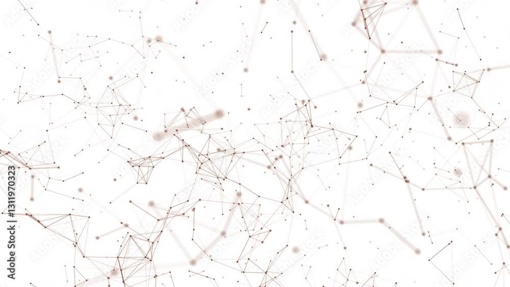 Internet of things connection science effect. Digital network plexus blockchain technology connecting dot network web abstract on white background.
