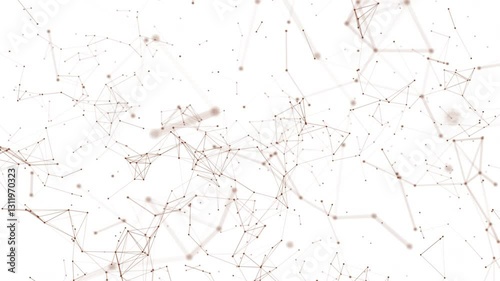 Internet of things connection science effect. Digital network plexus blockchain technology connecting dot network web abstract on white background.