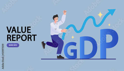 Gross domestic product. economic growth column and market productivity chart. world economy ranking, market economy concept. GDP vector isolated illustration.