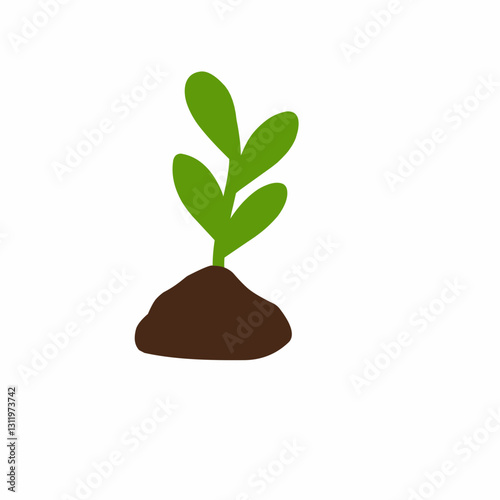 Hand drawn illustration of plant growth stages 