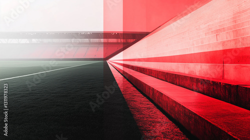 Abstract red vip seats, Vip area in a football or soccer stadium