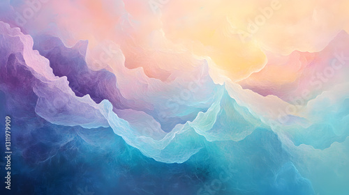 wave forms with a smooth glow, creating a tranquil and therapeutic visual 