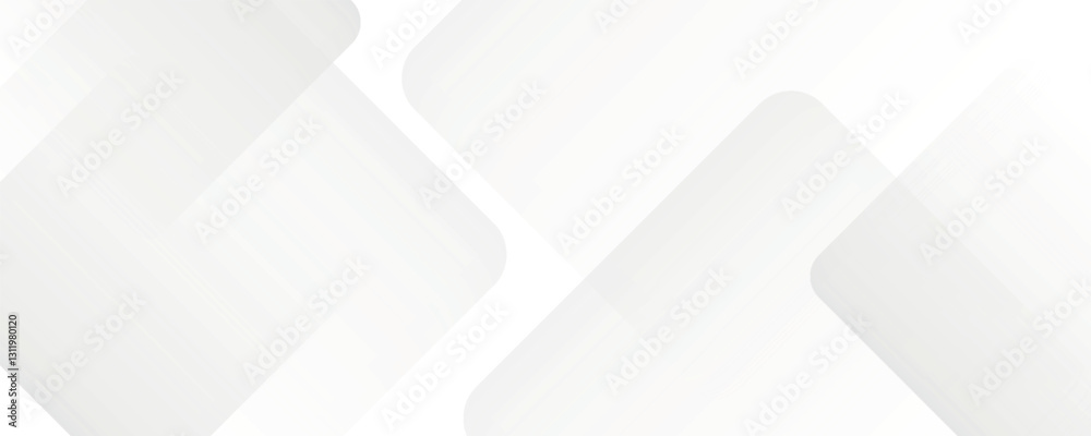 3D white geometric abstract background overlap layer on bright space with rounded rhomb effect decoration 3D white geometric abstract background overlap layer on bright space with rounded rhomb effect decoration
