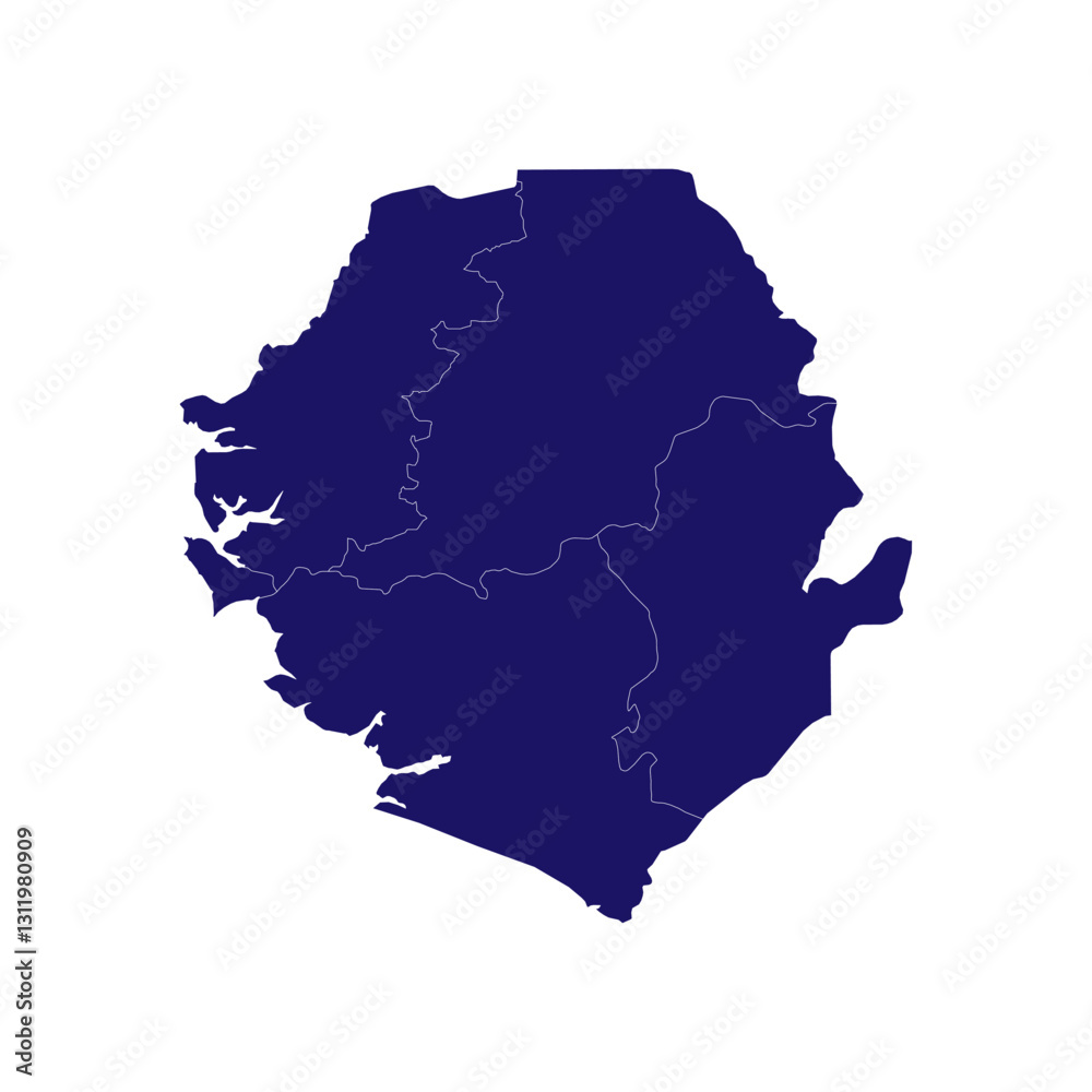 Fototapeta premium Sierra Leone Map vector illustration. Sierra Leone Map silhouette