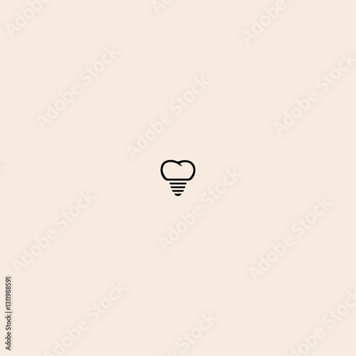 Tooth icon flat vector design. 