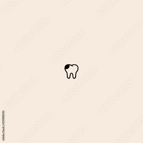 Tooth icon flat vector design. 