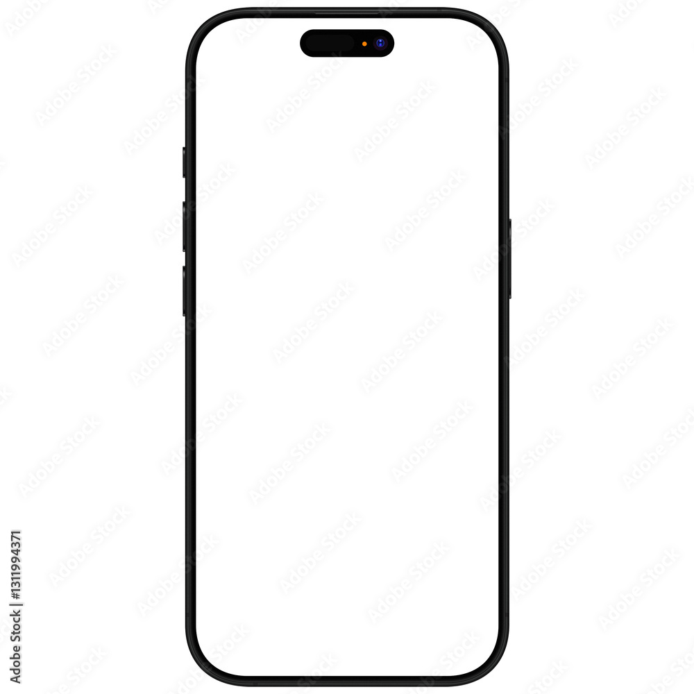 Photo of smartphone device without background and screen. Frame only. Black titanium color. Template for mockup Photo of smartphone device without background and screen. Frame only. Black titanium color. Template for mockup