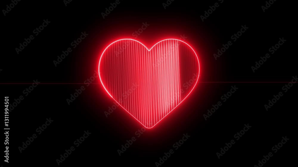 love icon animation video transformation animation from outline to heart, like on video love icon on black background love icon animation video transformation animation from outline to heart, like on video love icon on black background
