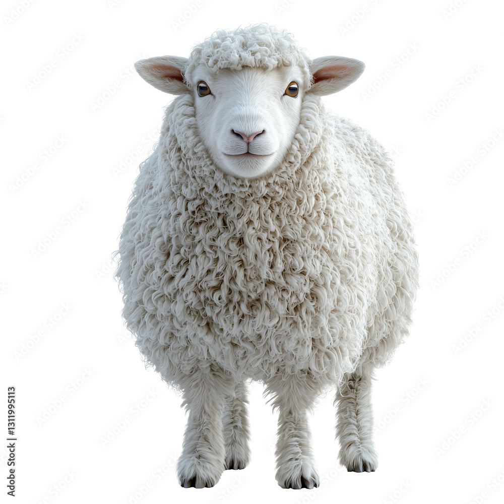 Fototapeta premium Fluffy White Sheep
