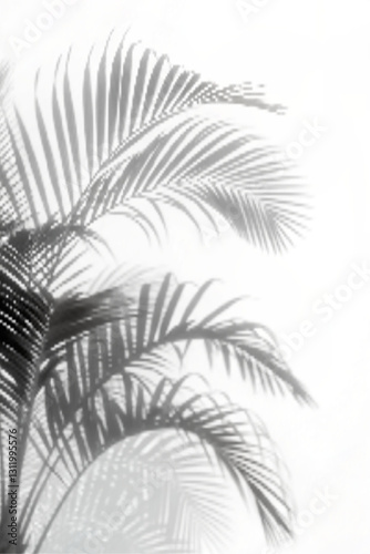 tropical leaf texture overlay with a soft blurred shade effect. Perfect for summer plant backgrounds, natural wallpapers, interior decor, and modern transparent shadow designs. Realistic PNG