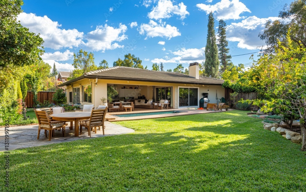A spacious family-friendly rental home with a large backyard, play area for children, and a fully equipped kitchen for family dinners A spacious family-friendly rental home with a large backyard, play area for children, and a fully equipped kitchen for family dinners