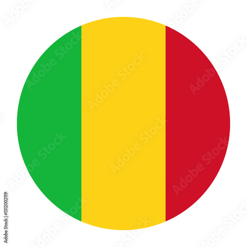 Flag of Mali round shape, national symbol Free Download Flag of Mali round shape, national symbol - GFXLoad