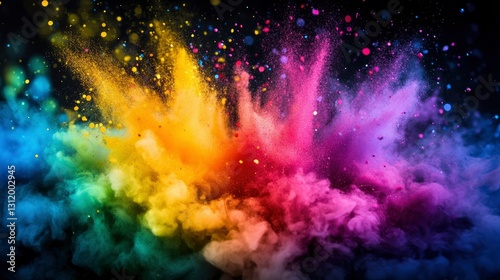 Vibrant Rainbow Color Explosion - Abstract Background