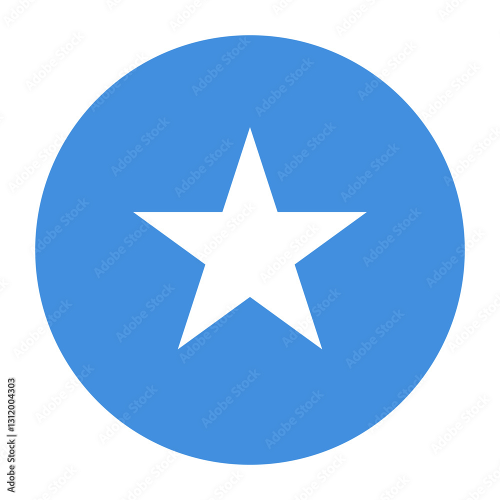 Flag of Somalia round shape, national symbol Flag of Somalia round shape, national symbol