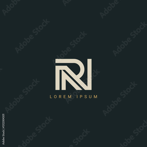 RN, NR Alphabet Letters Logo Monogram