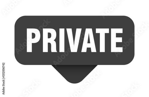 private sticker. private sign on transparent background