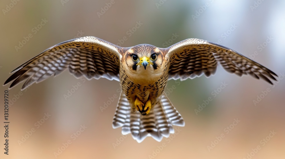 Fototapeta premium Majestic Bird of Prey in Flight Captured with Stunning Detail