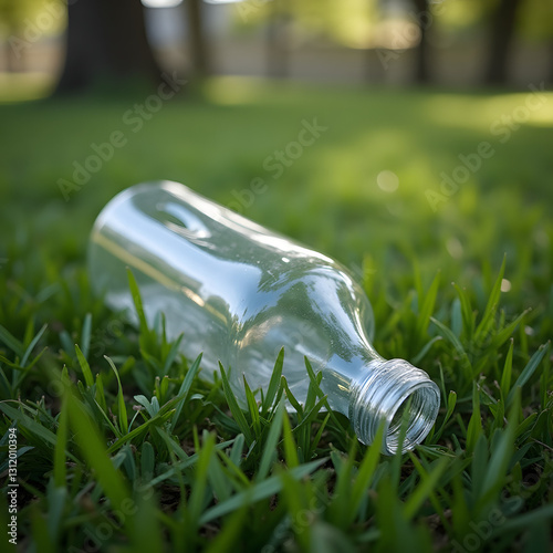 bottle in the grass
